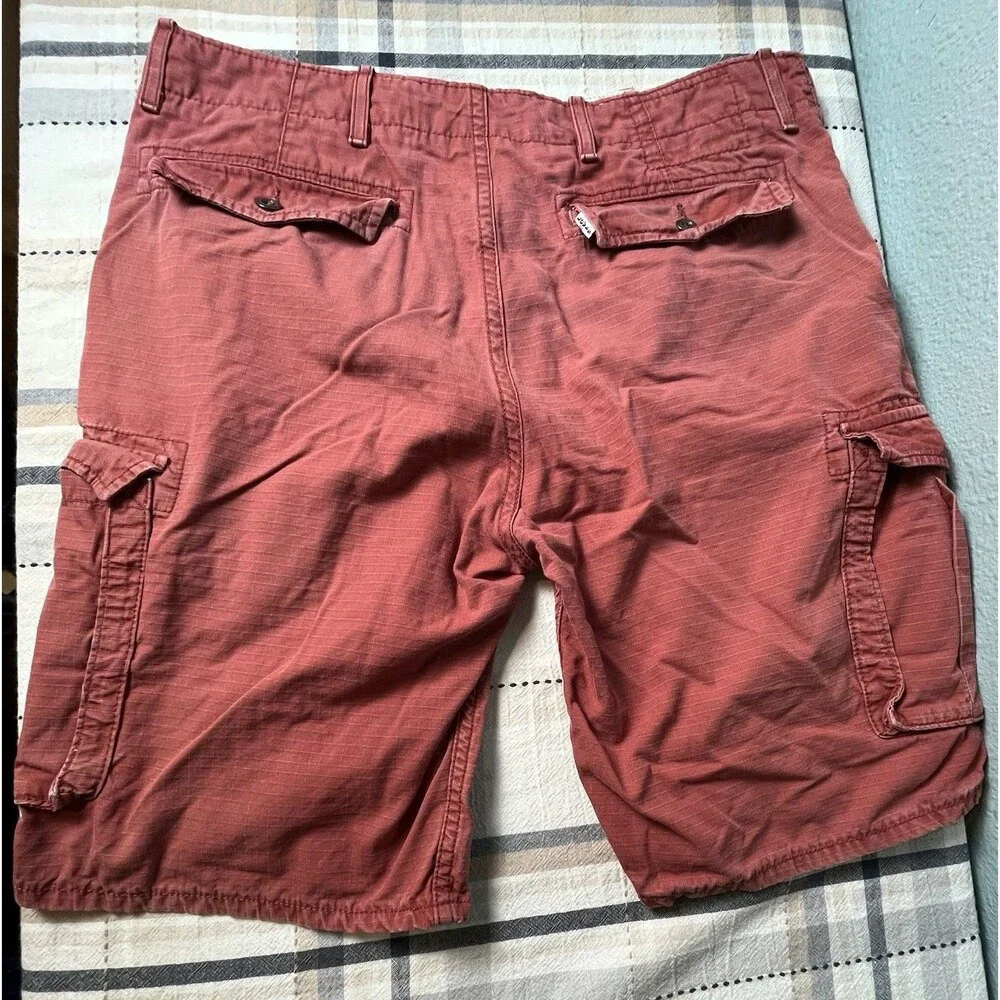 Levi’s Men’s Cargo Shorts Size 34 Rust/Red 100% Cotton Workwear Pockets